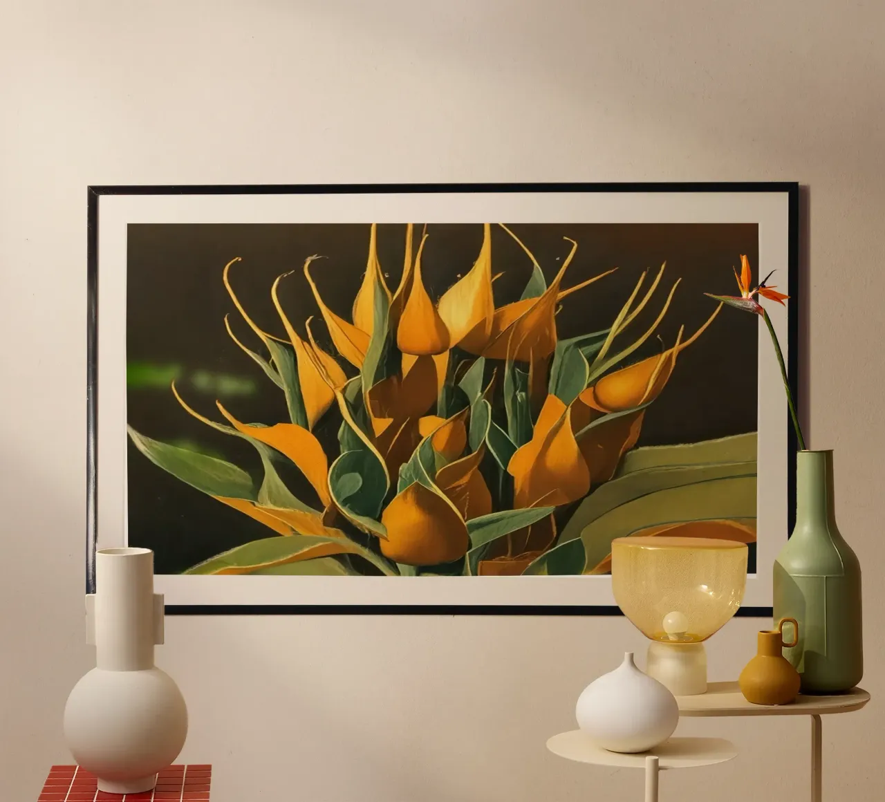 Girasole_2 poster con telaio in alluminio da Impressionismus by LK