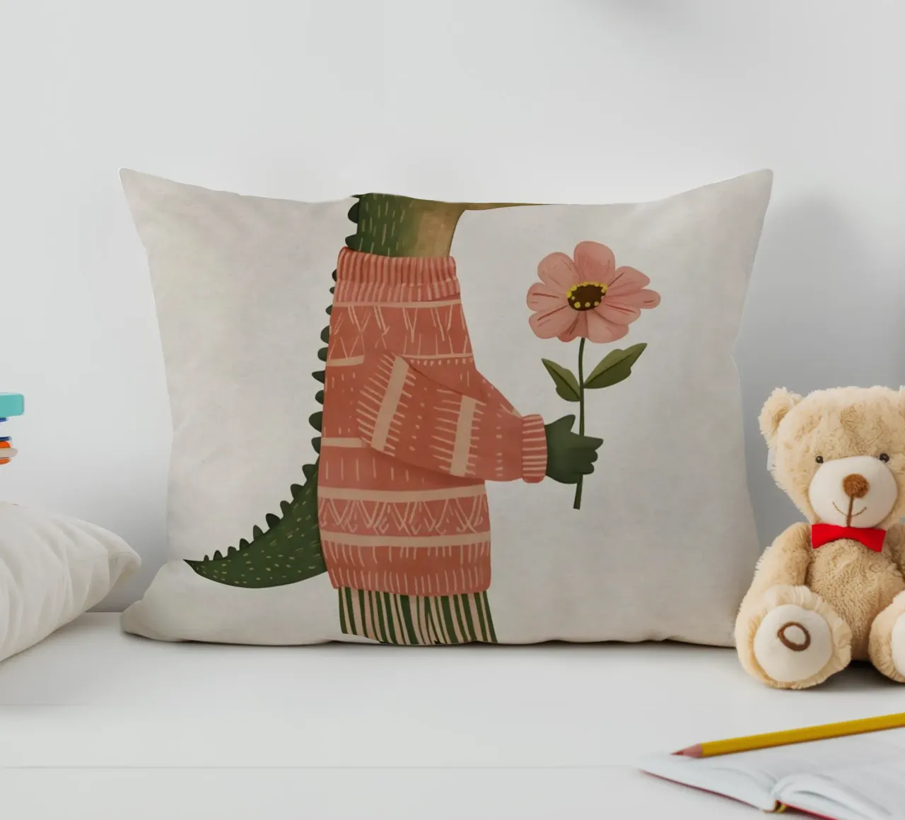 Boho Nursery 5 Crocodile cuscino da Boho Print Collection