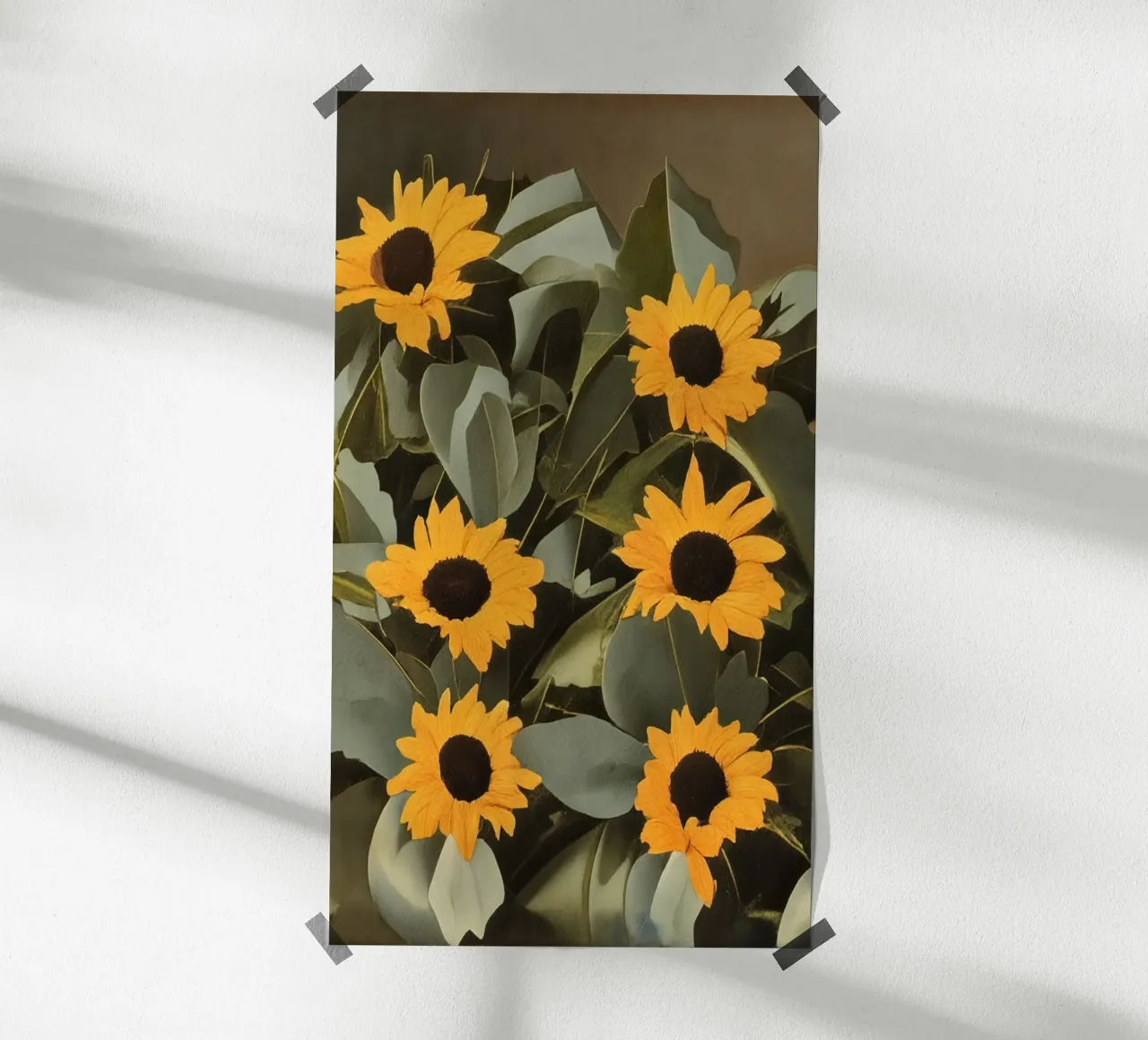 Girasoli_1 poster con telaio in alluminio da Impressionismus by LK