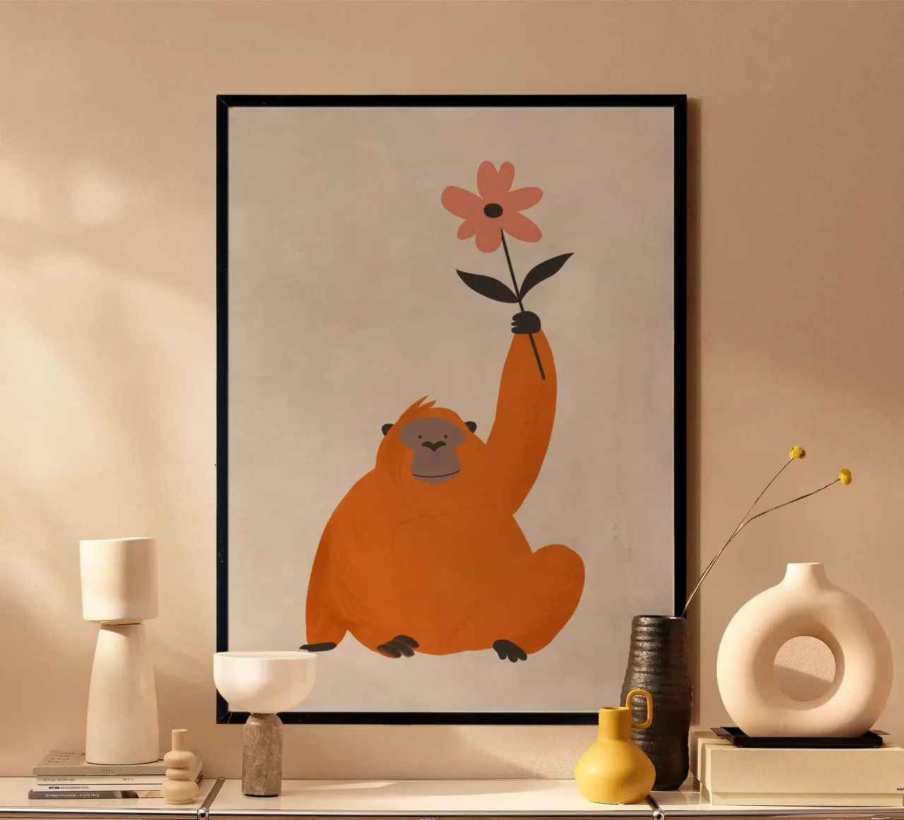 Boho Nursery 5 Monkey 1 carta hahnemühle da Boho Print Collection