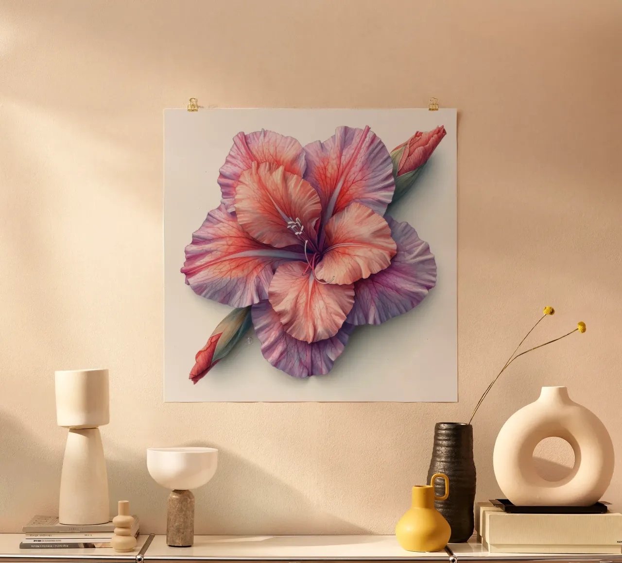 Fiore di gladiolo 2 carta hahnemühle da Bold Blooms