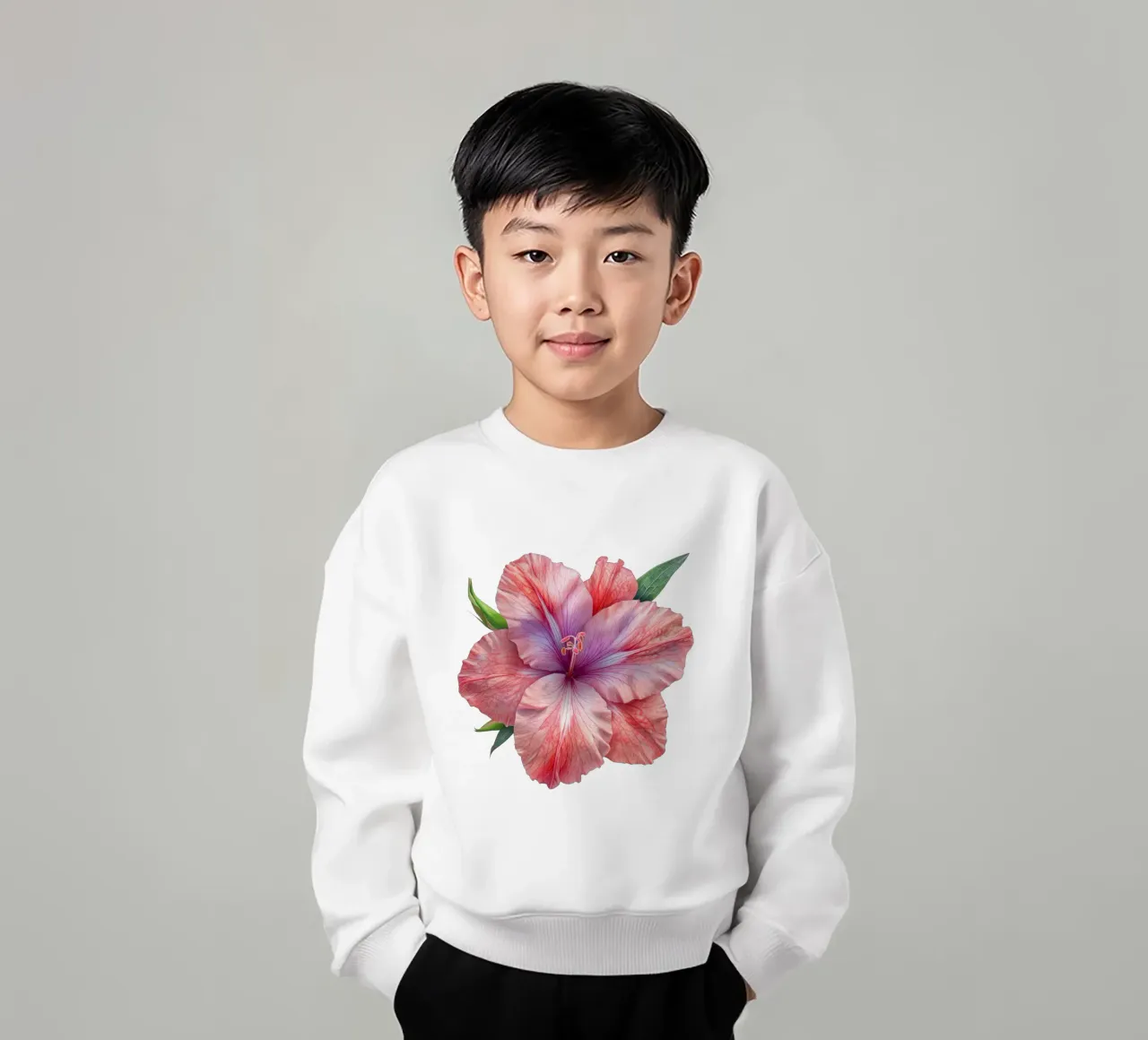 Gladiool bloem 4 kinder sweatshirt van Bold Blooms
