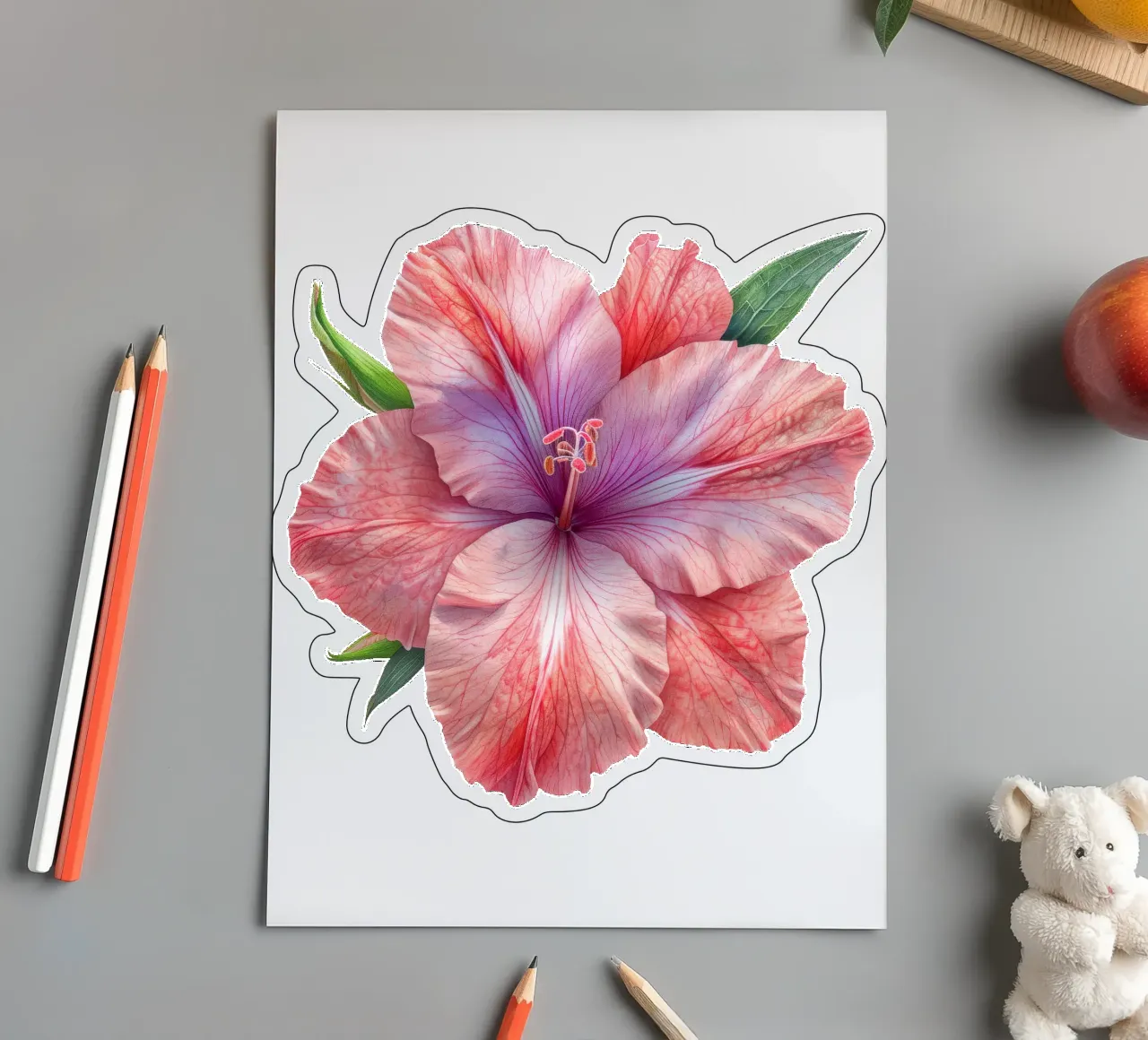 Gladiolus Flower 4 sticker sheet by Bold Blooms