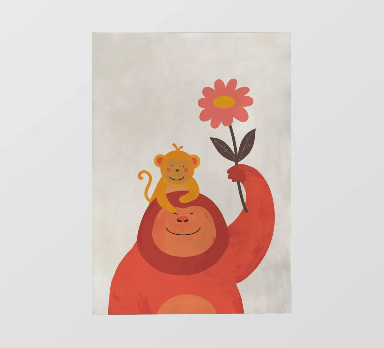 Boho Nursery 5 Monkey 2 telo in pvc da Boho Print Collection
