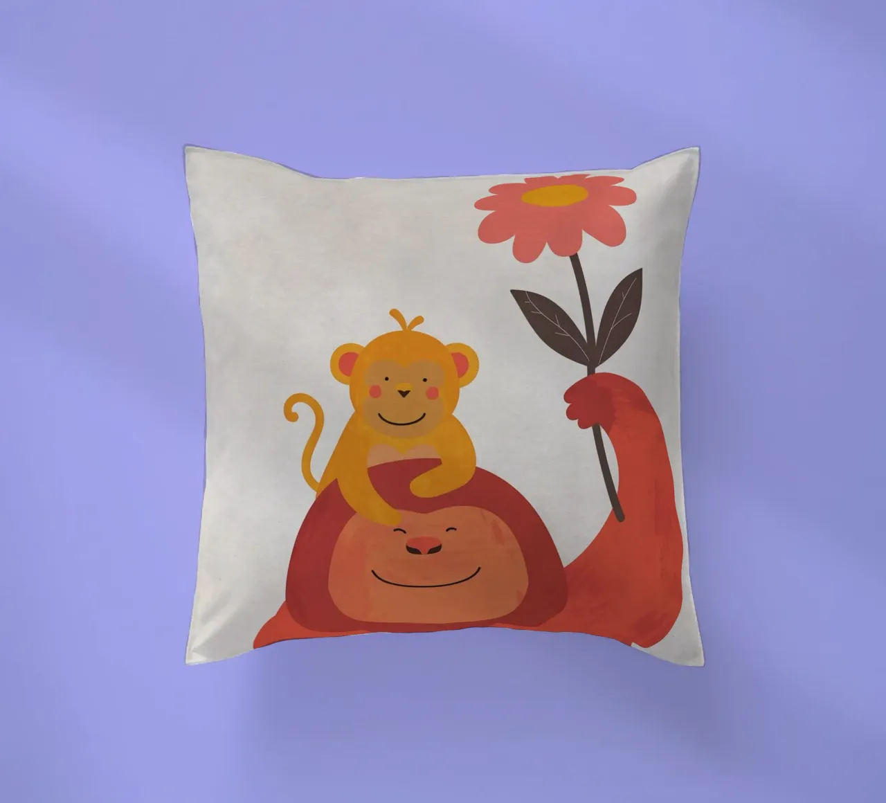 Boho Nursery 5 Monkey 2 cuscino da Boho Print Collection
