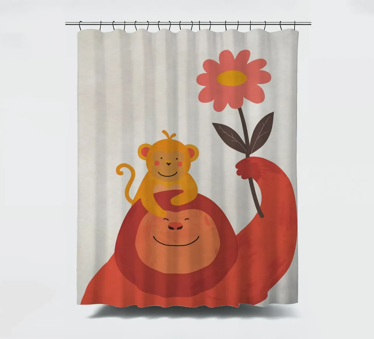 Boho Nursery 5 Monkey 2 tenda da doccia da Boho Print Collection