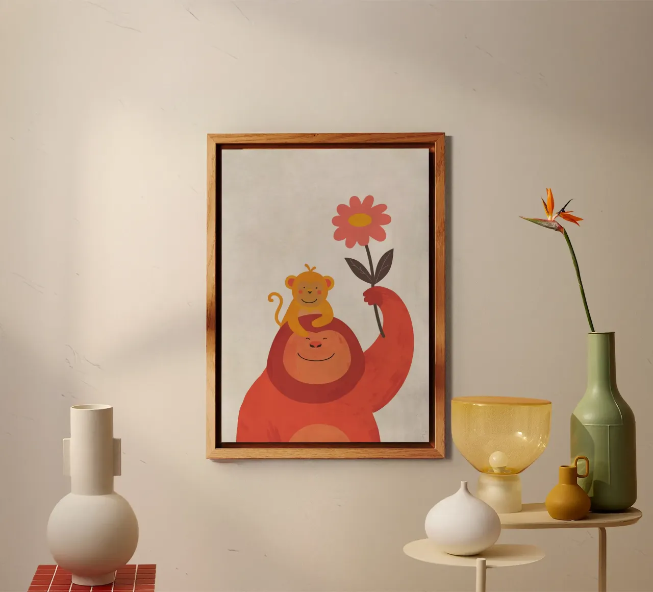 Boho Nursery 5 Monkey 2 alluminio dibond da Boho Print Collection