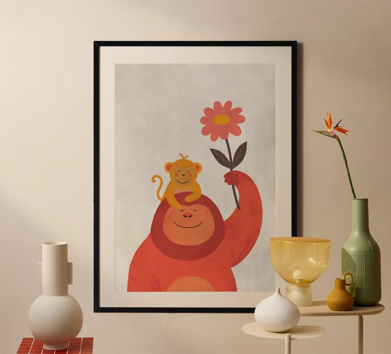 Boho Nursery 5 Monkey 2 carta hahnemühle da Boho Print Collection