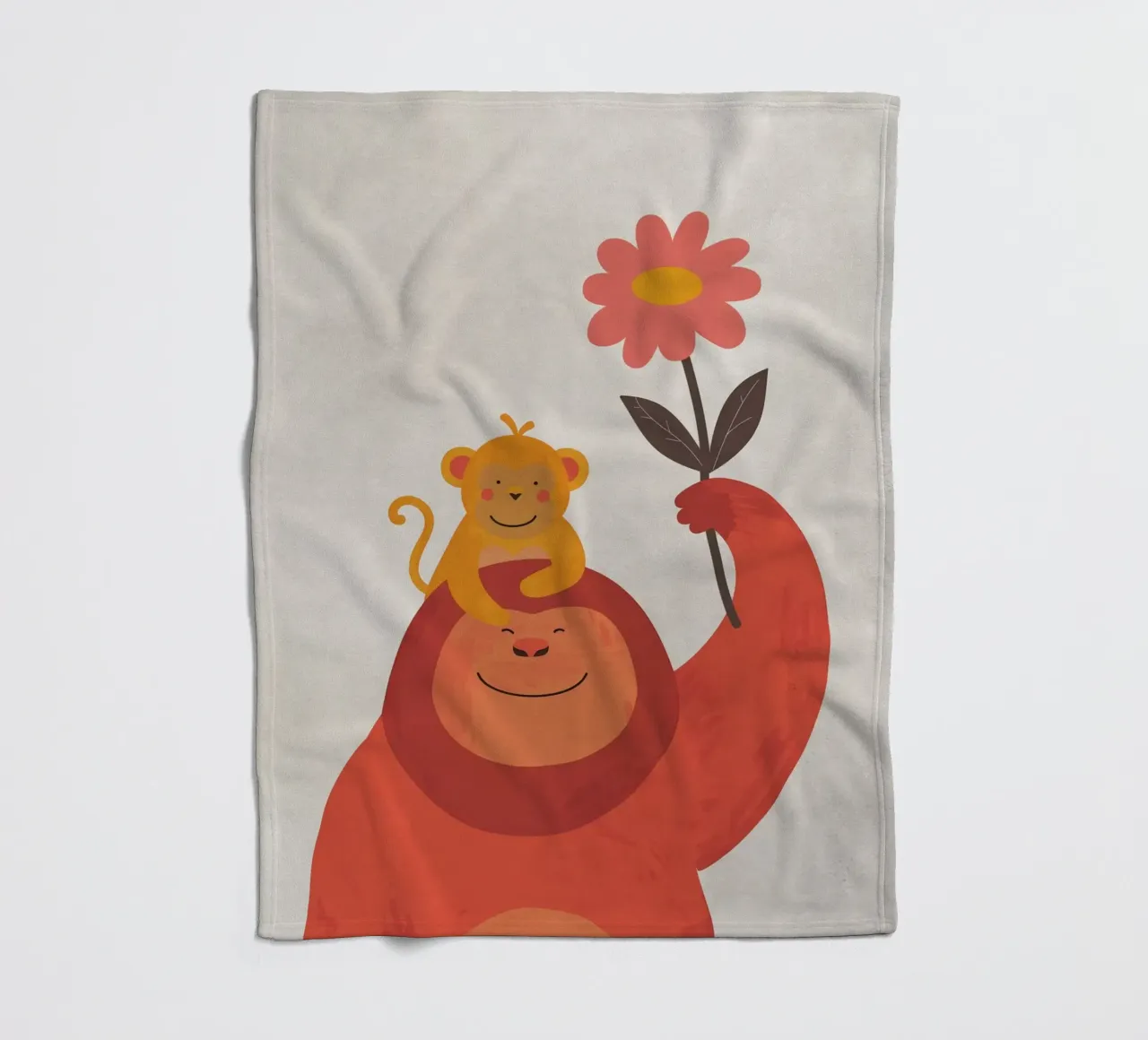 Boho Nursery 5 Monkey 2 coperta in pile da Boho Print Collection
