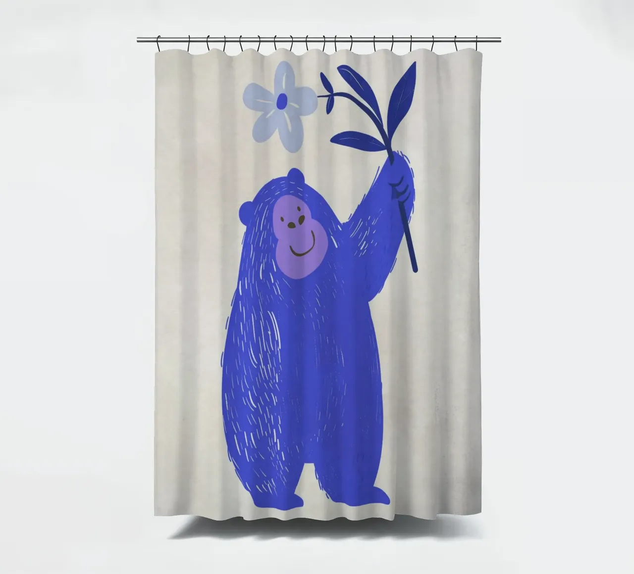 Boho Nursery 5 Monkey 3 tenda da doccia da Boho Print Collection