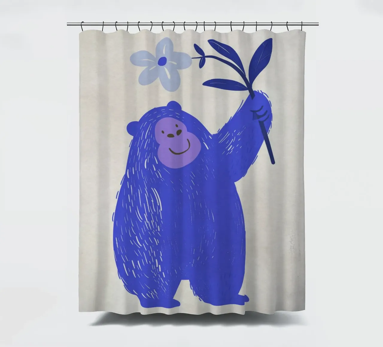 Boho Nursery 5 Monkey 3 tenda da doccia da Boho Print Collection