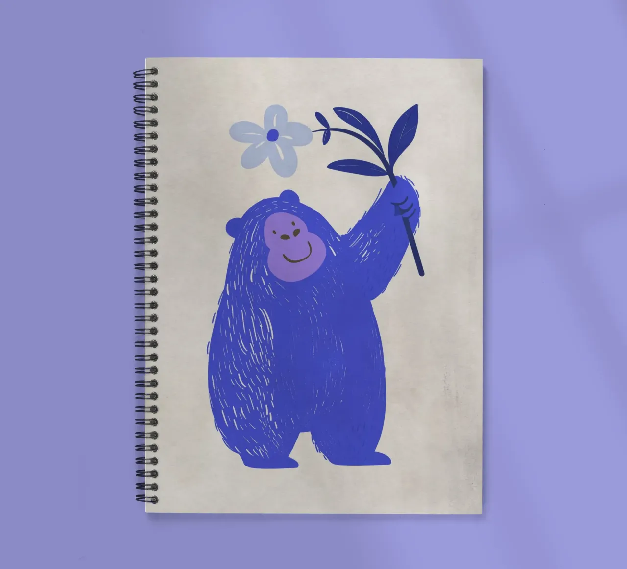 Boho Nursery 5 Monkey 3 diario ad anelli da Boho Print Collection