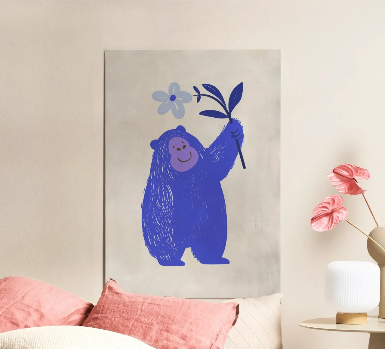 Boho Nursery 5 Monkey 3 alluminio dibond da Boho Print Collection