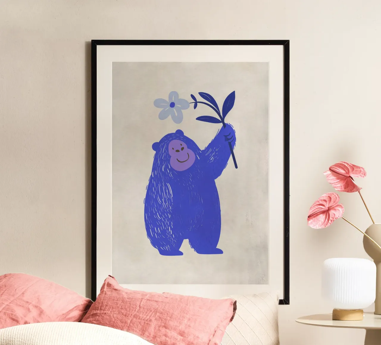 Boho Nursery 5 Monkey 3 carta hahnemühle da Boho Print Collection