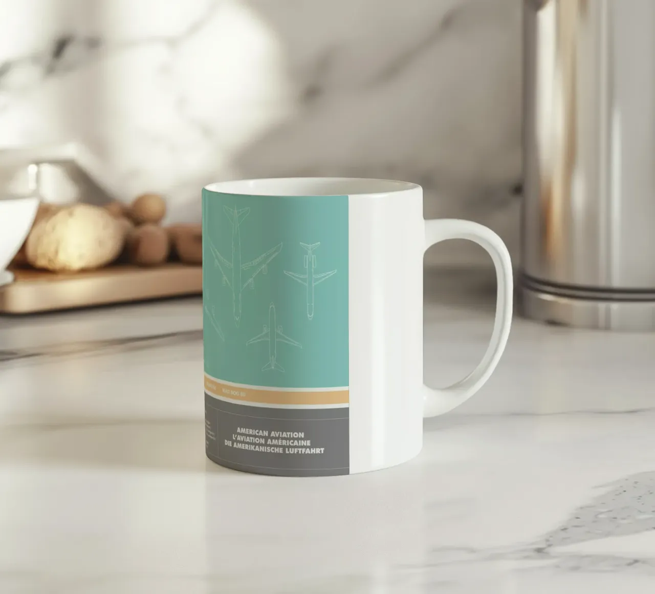 American Aviation Green mug en céramique de Marc Schulthess