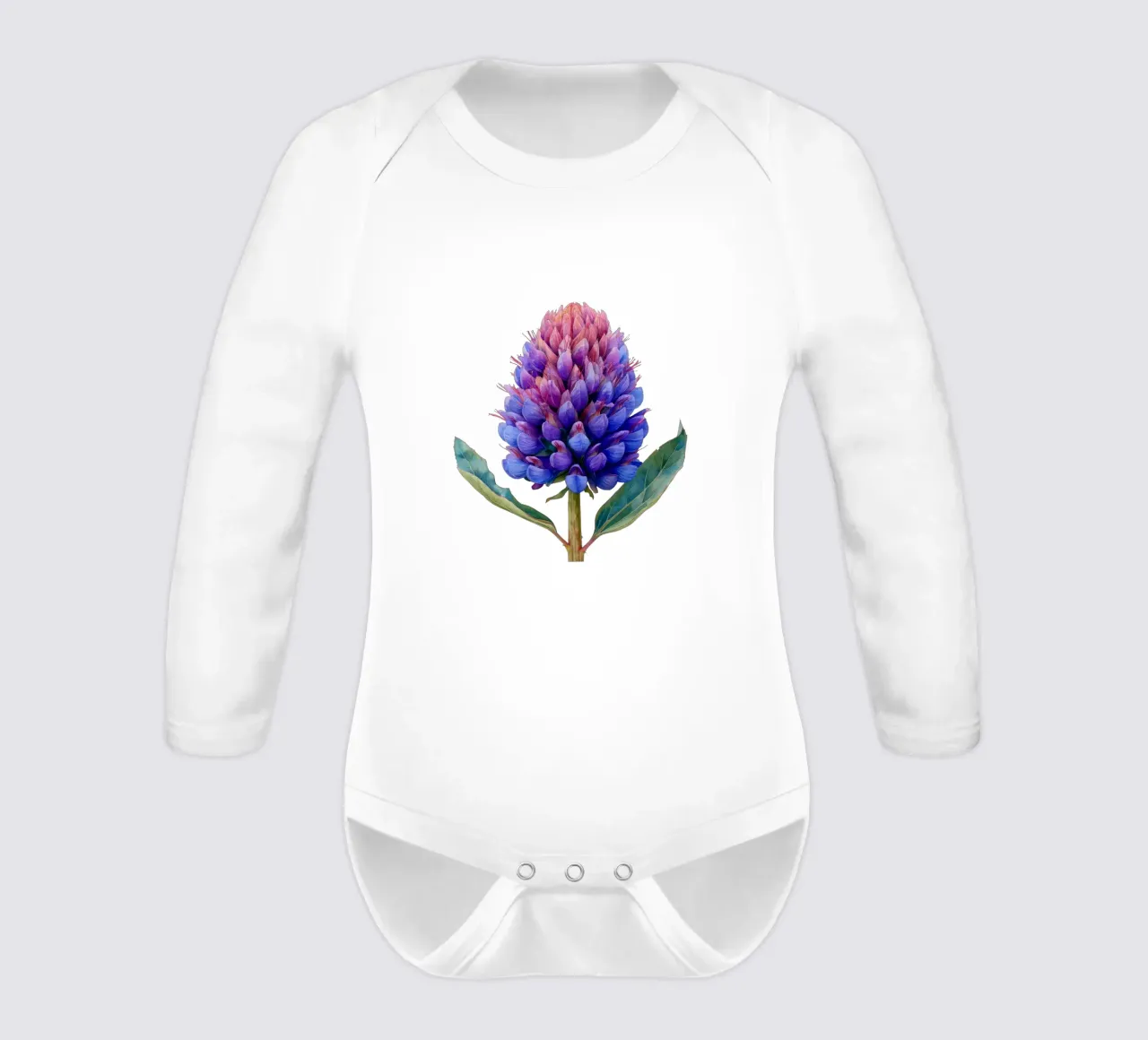 Kugel-Amaranth-Blüte 3 Langarm Babybody von Bold Blooms