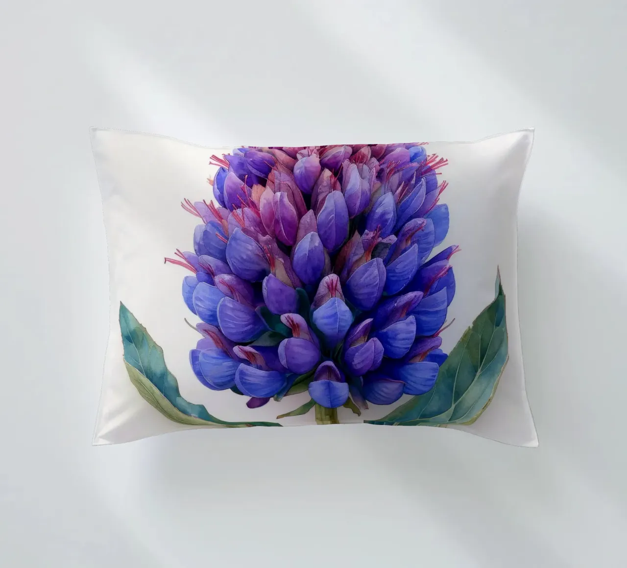 Globe Amaranth Flower 3 decorative cushion by Bold Blooms