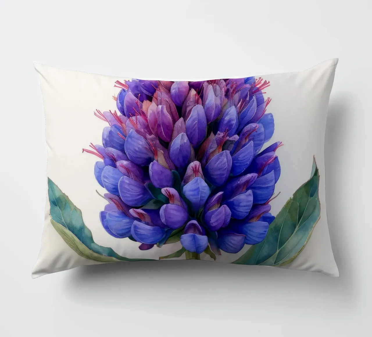 Globe Amaranth Flower 3 decorative cushion by Bold Blooms