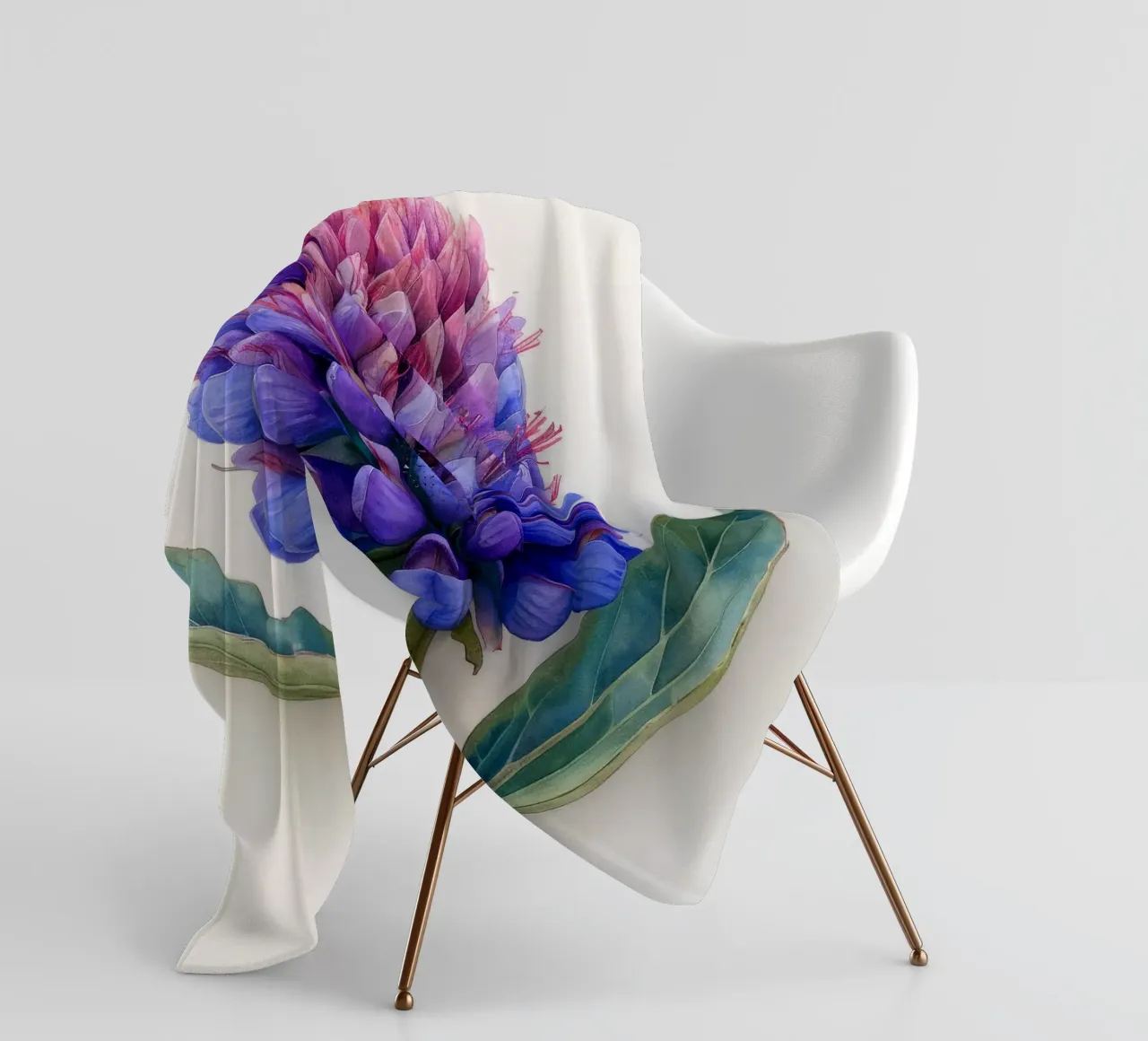 Globe Amaranth Flower 3 fleece blanket by Bold Blooms