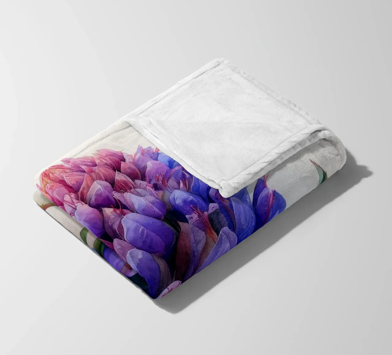Globe Amaranth Flower 3 fleece blanket by Bold Blooms