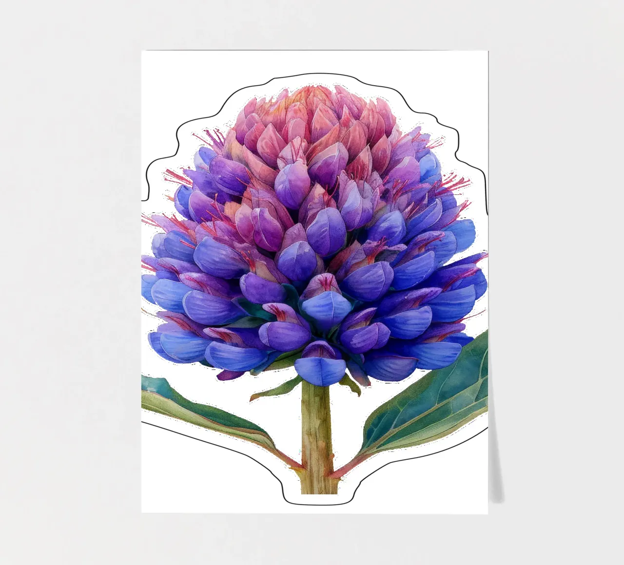 Globe Amaranth Flower 3 sticker sheet by Bold Blooms