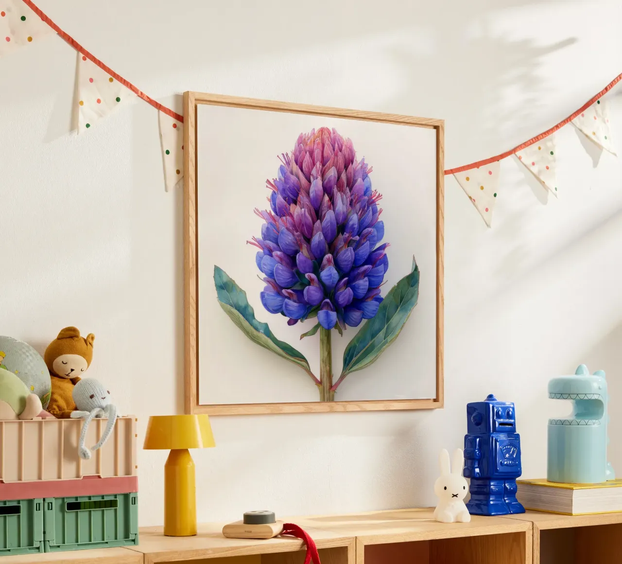 Globe Amaranth Flower 3 acrylic glass by Bold Blooms