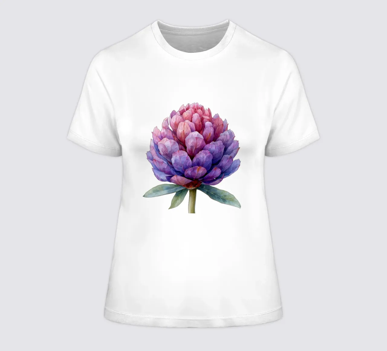Globe Amaranth Flower 4 women's fitted t-shirt by Bold Blooms