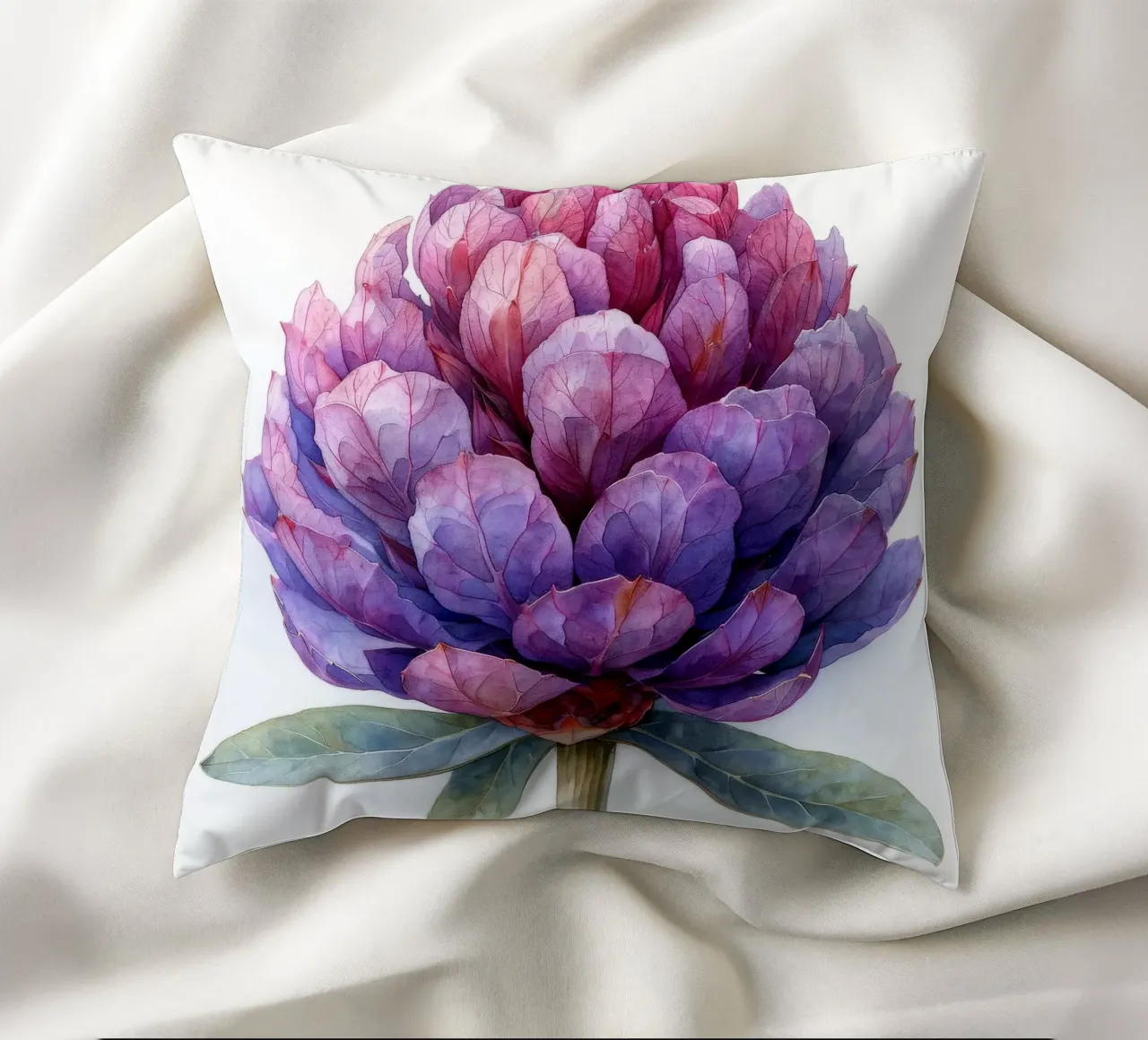 Globe Amaranth Flower 4 decorative cushion by Bold Blooms