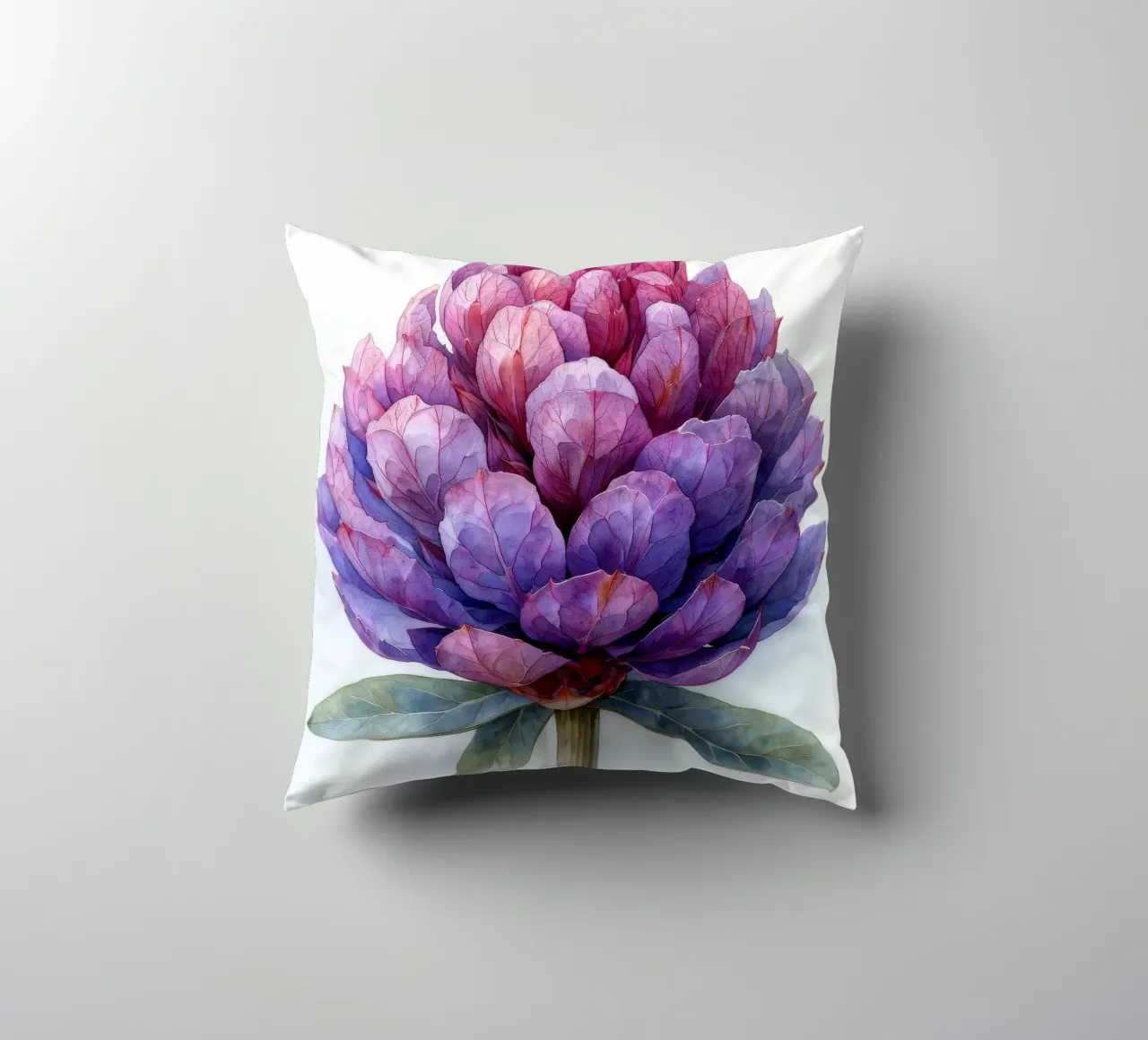Globe Amaranth Flower 4 decorative cushion by Bold Blooms