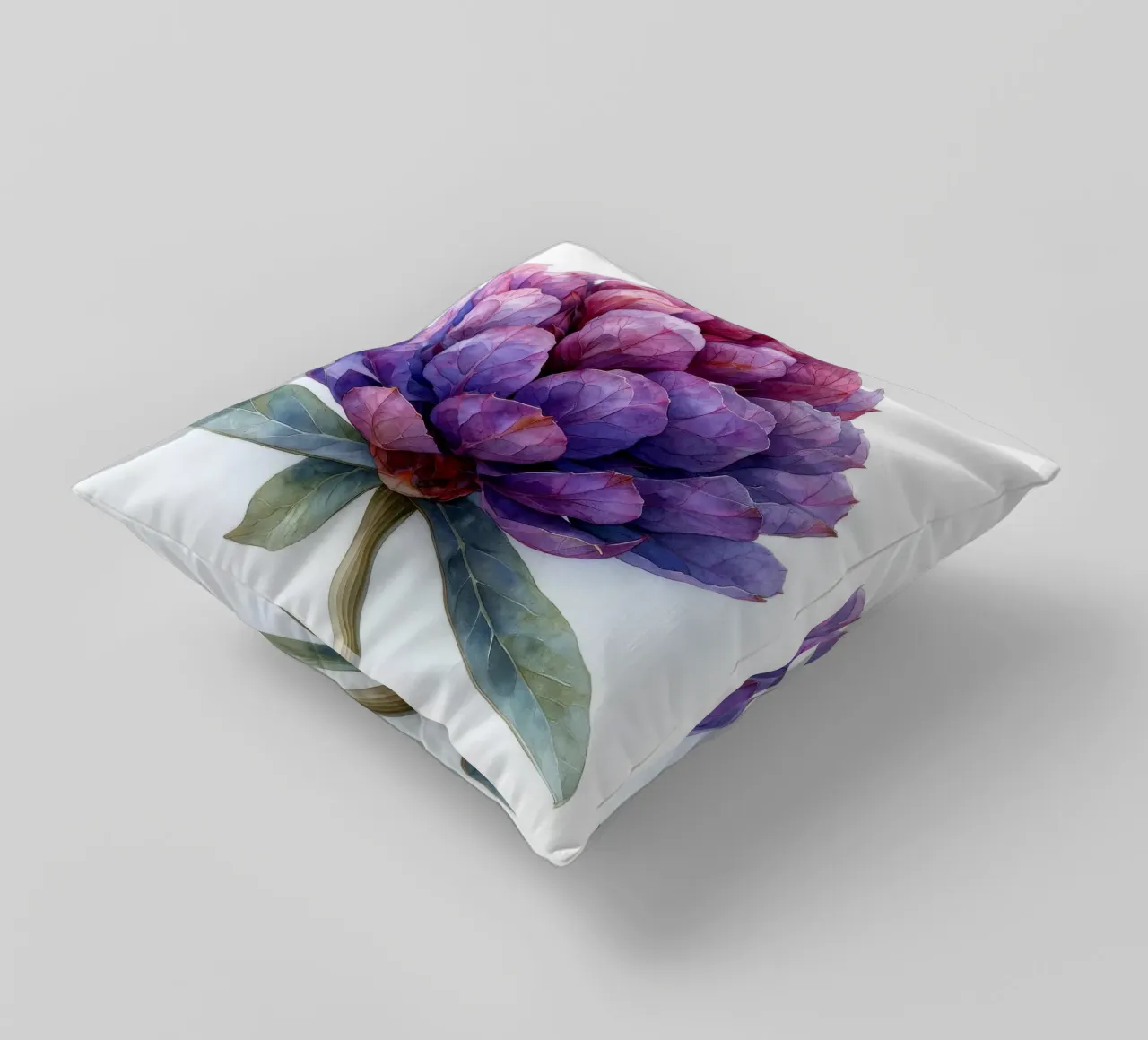 Globe Amaranth Flower 4 decorative cushion by Bold Blooms