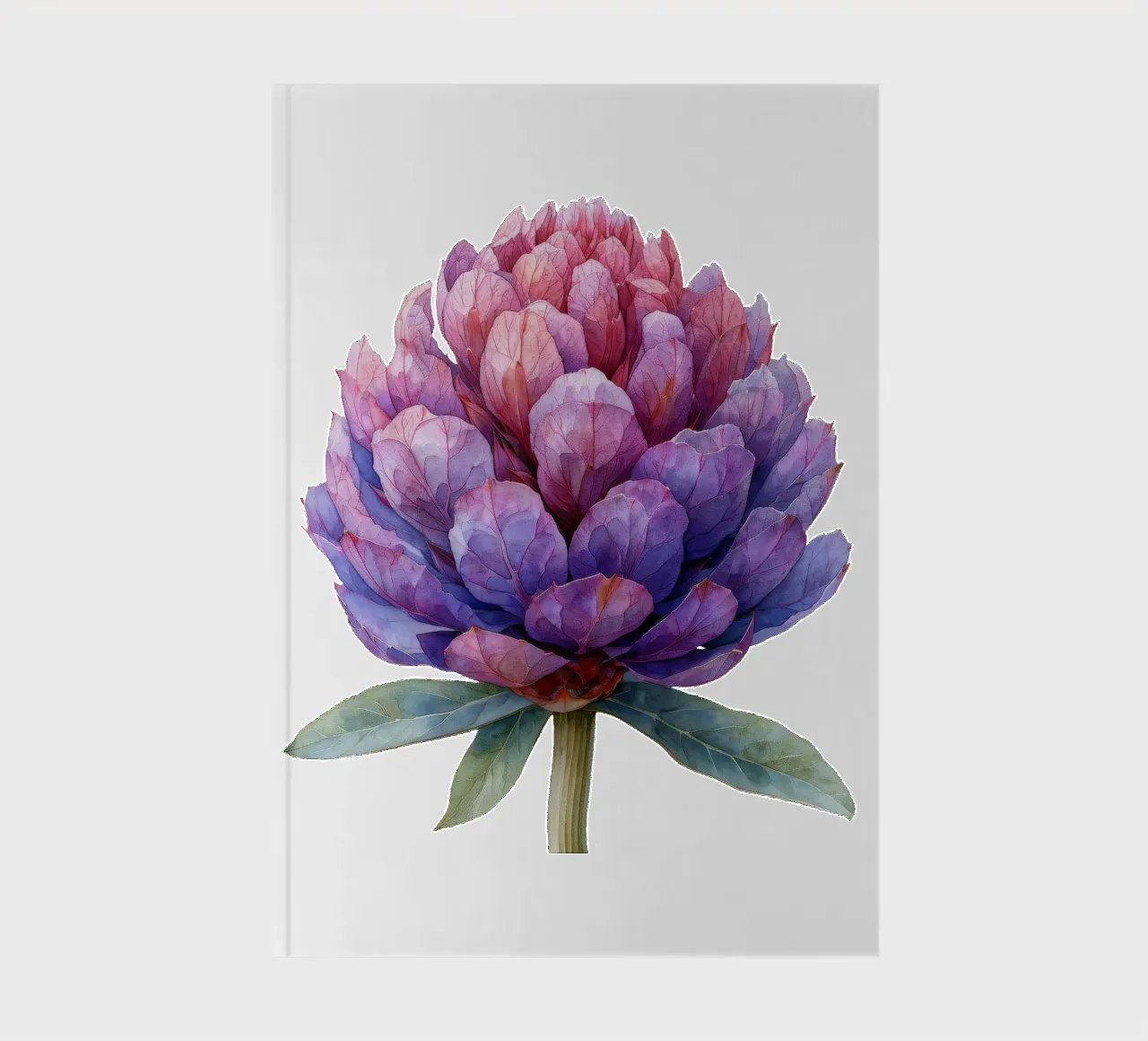 Globe Amaranth Flower 4 notebook by Bold Blooms