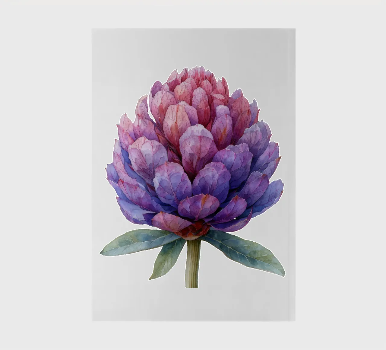 Globe Amaranth Flower 4 notebook by Bold Blooms