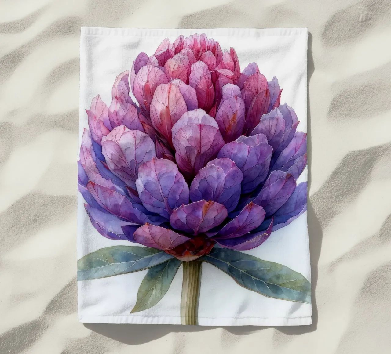 Globe Amaranth Flower 4 beach towel by Bold Blooms