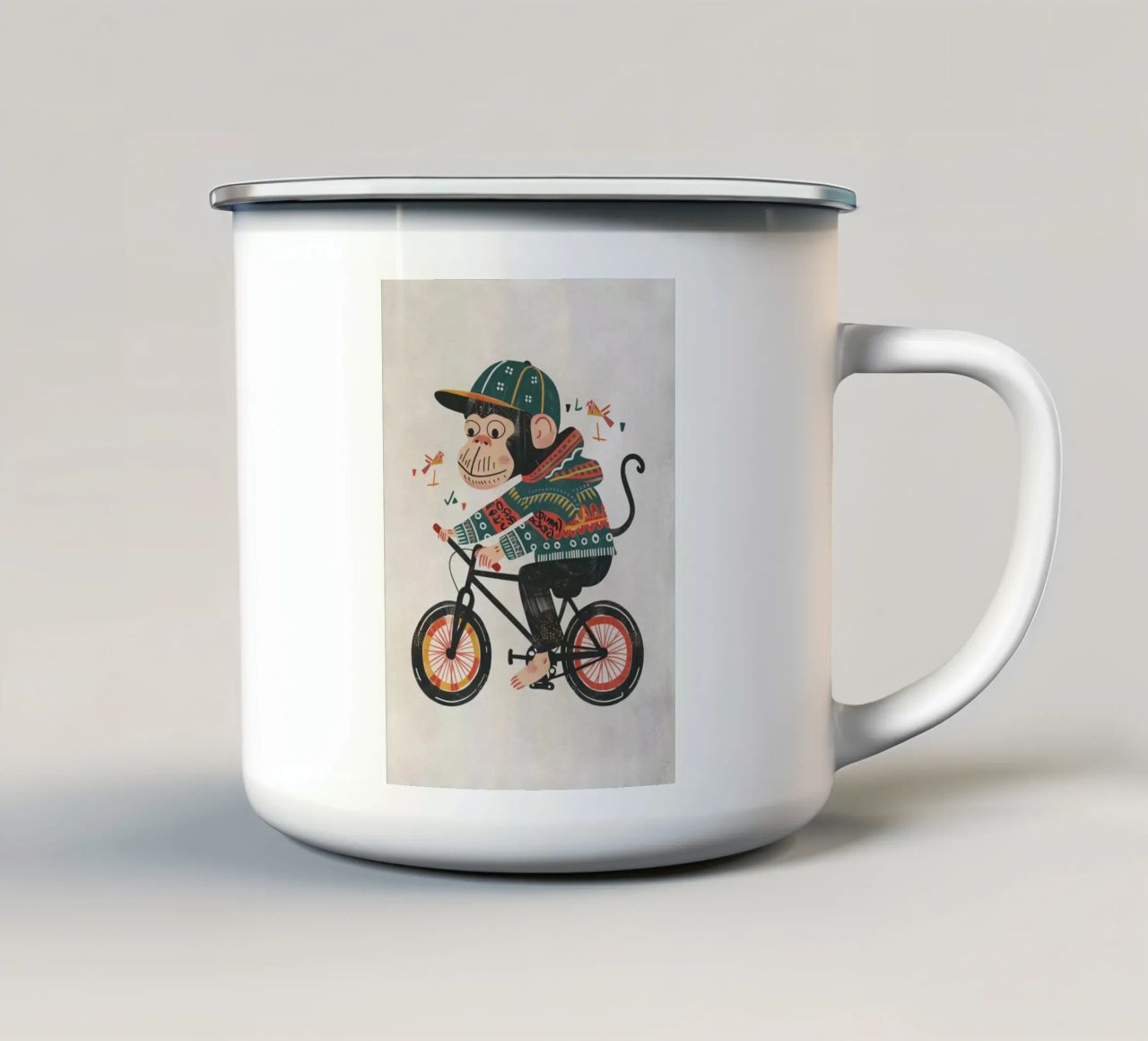 Boho Nursery 6 Monkey Emaille Tasse von Boho Print Collection