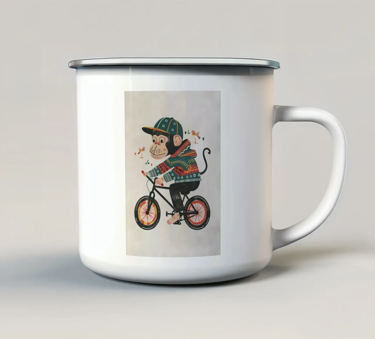 Boho Nursery 6 Monkey Emaille Tasse von Boho Print Collection