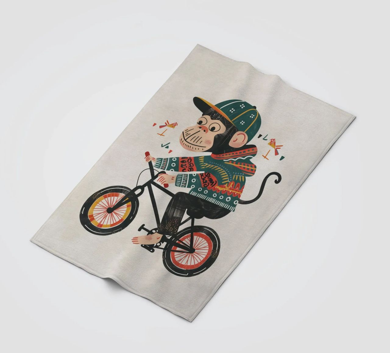 Boho Nursery 6 Monkey Fleecedecke von Boho Print Collection