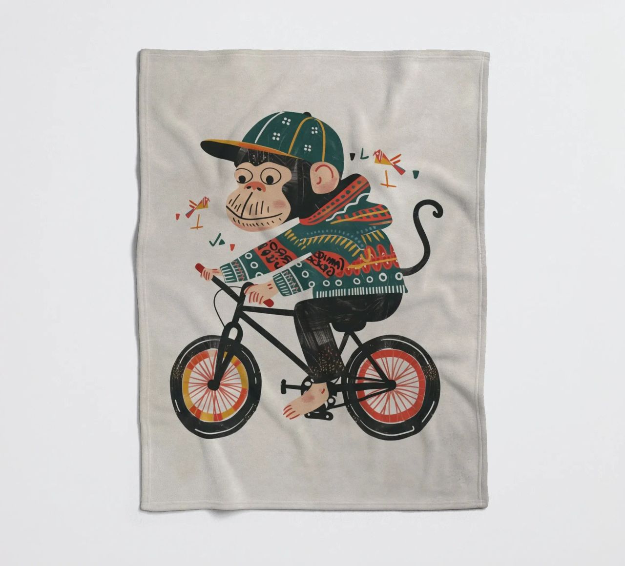 Boho Nursery 6 Monkey Fleecedecke von Boho Print Collection