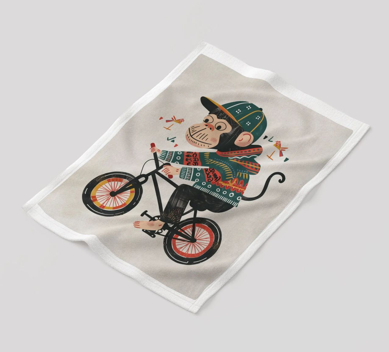Boho Nursery 6 Monkey Fleecedecke von Boho Print Collection