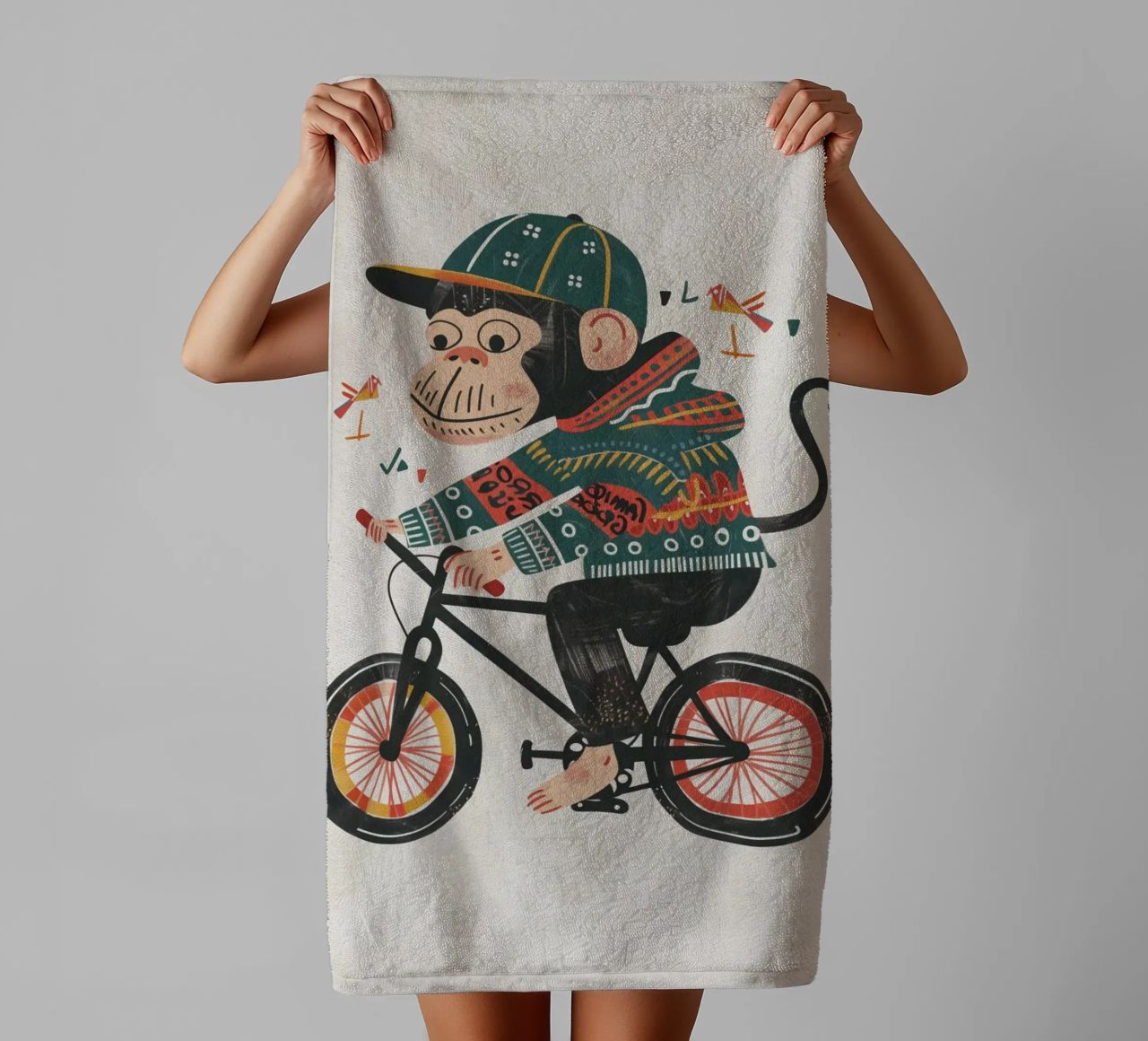 Boho Nursery 6 Monkey Handtuch von Boho Print Collection