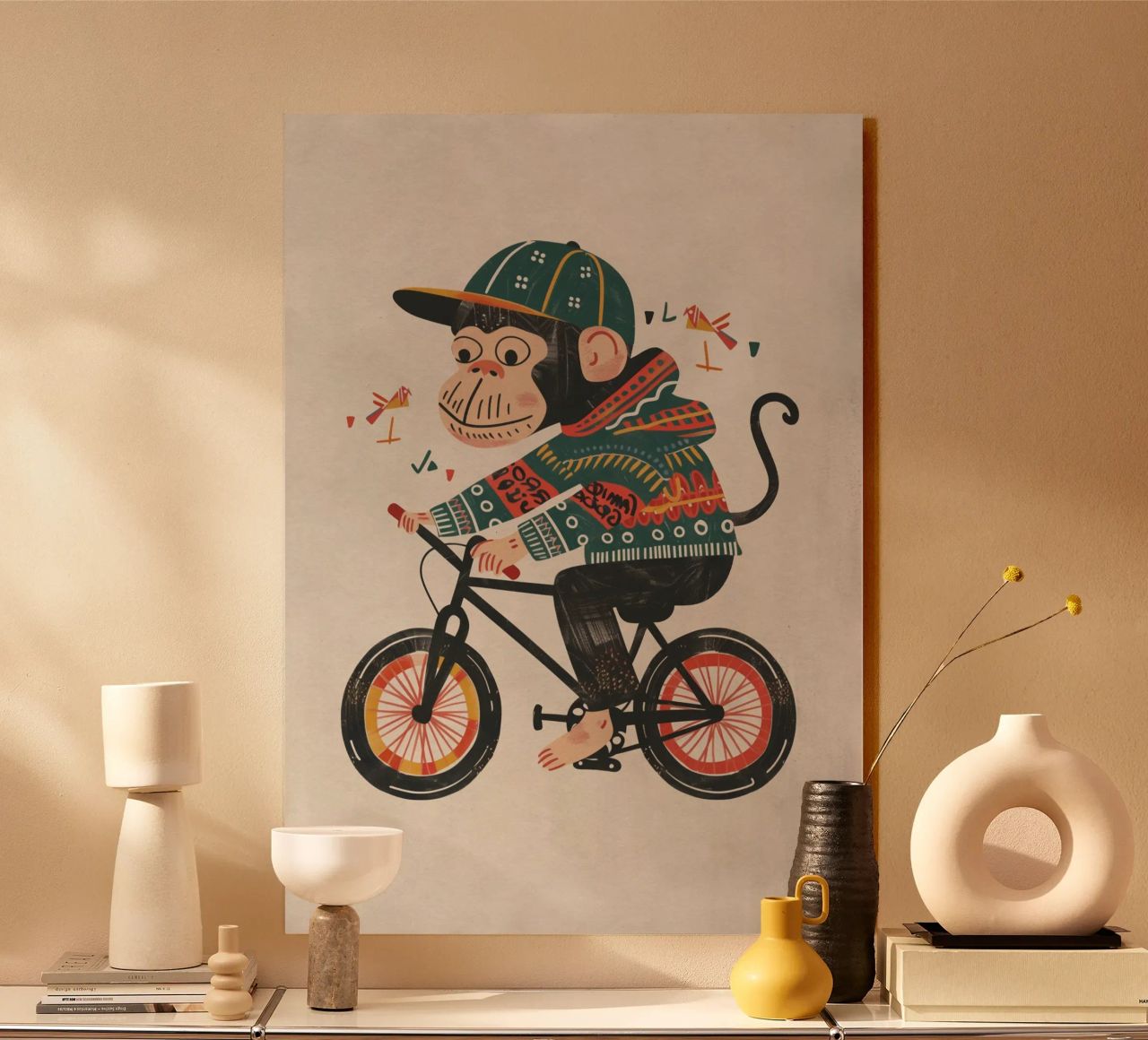 Boho Nursery 6 Monkey alluminio dibond da Boho Print Collection