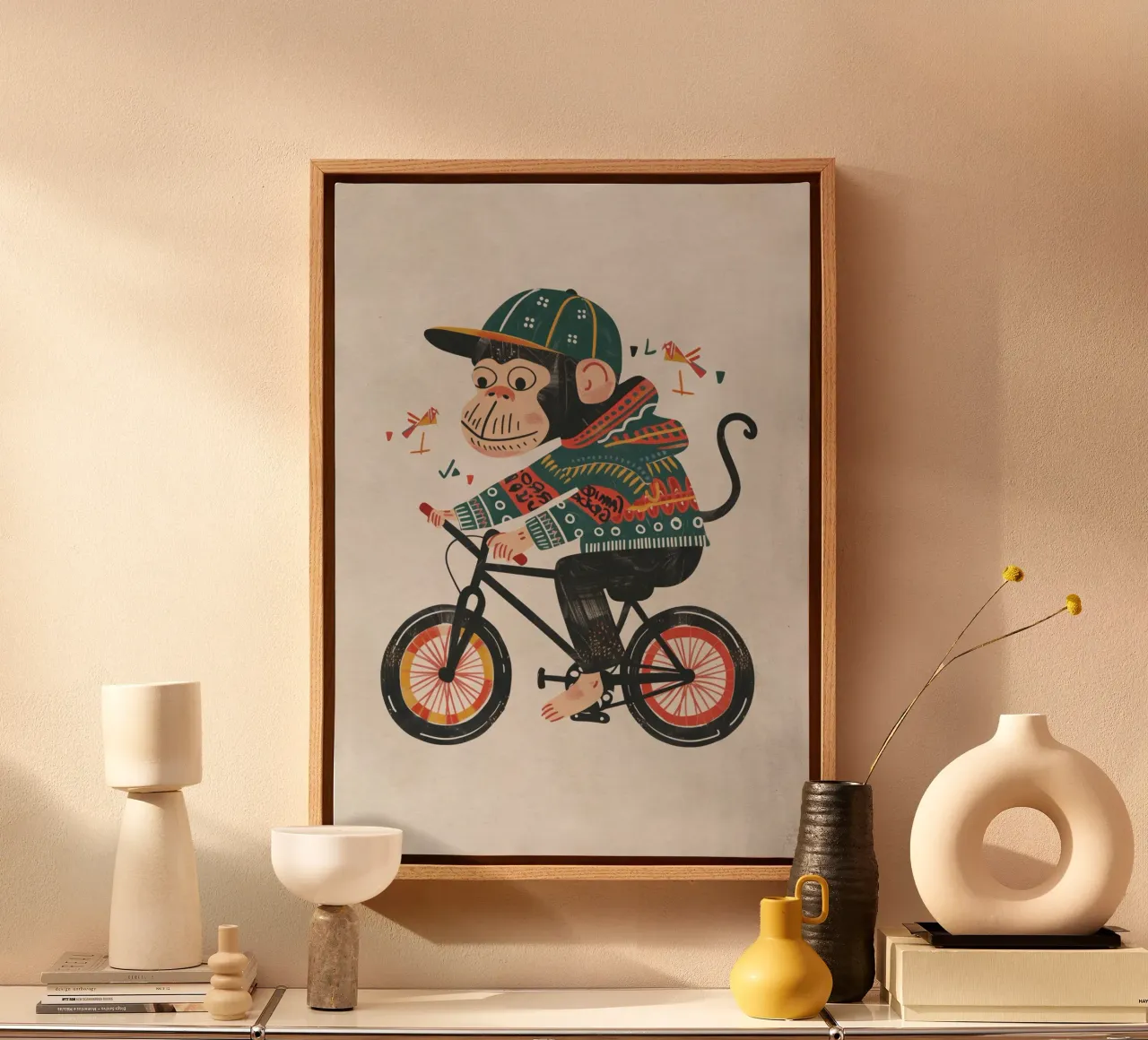 Boho Nursery 6 Monkey canvas by Boho Print Collection
