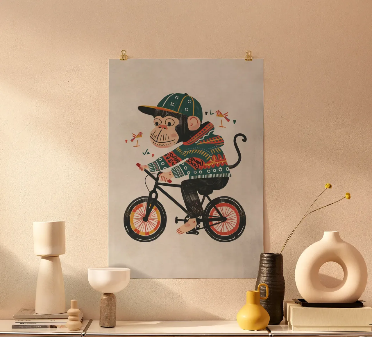 Boho Nursery 6 Monkey carta hahnemühle da Boho Print Collection