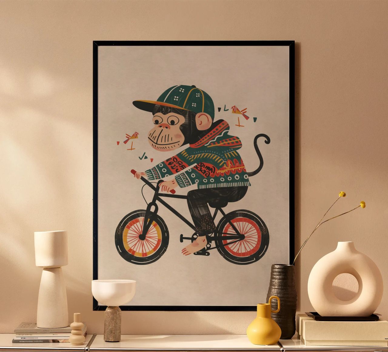 Boho Nursery 6 Monkey Poster von Boho Print Collection