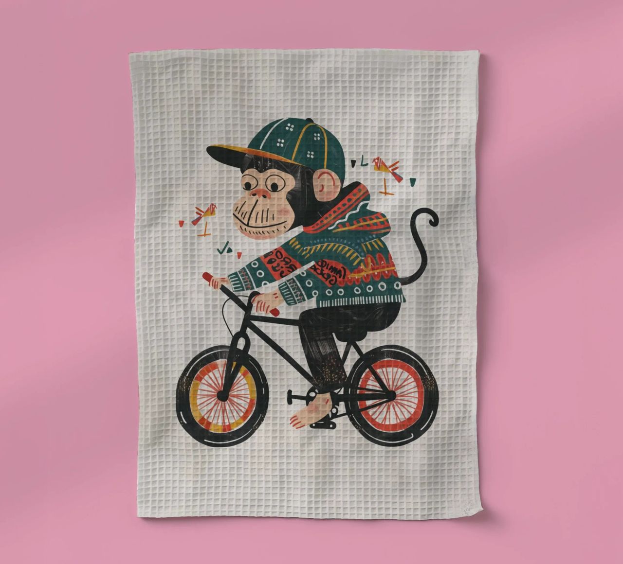Boho Nursery 6 Monkey Geschirrtuch von Boho Print Collection