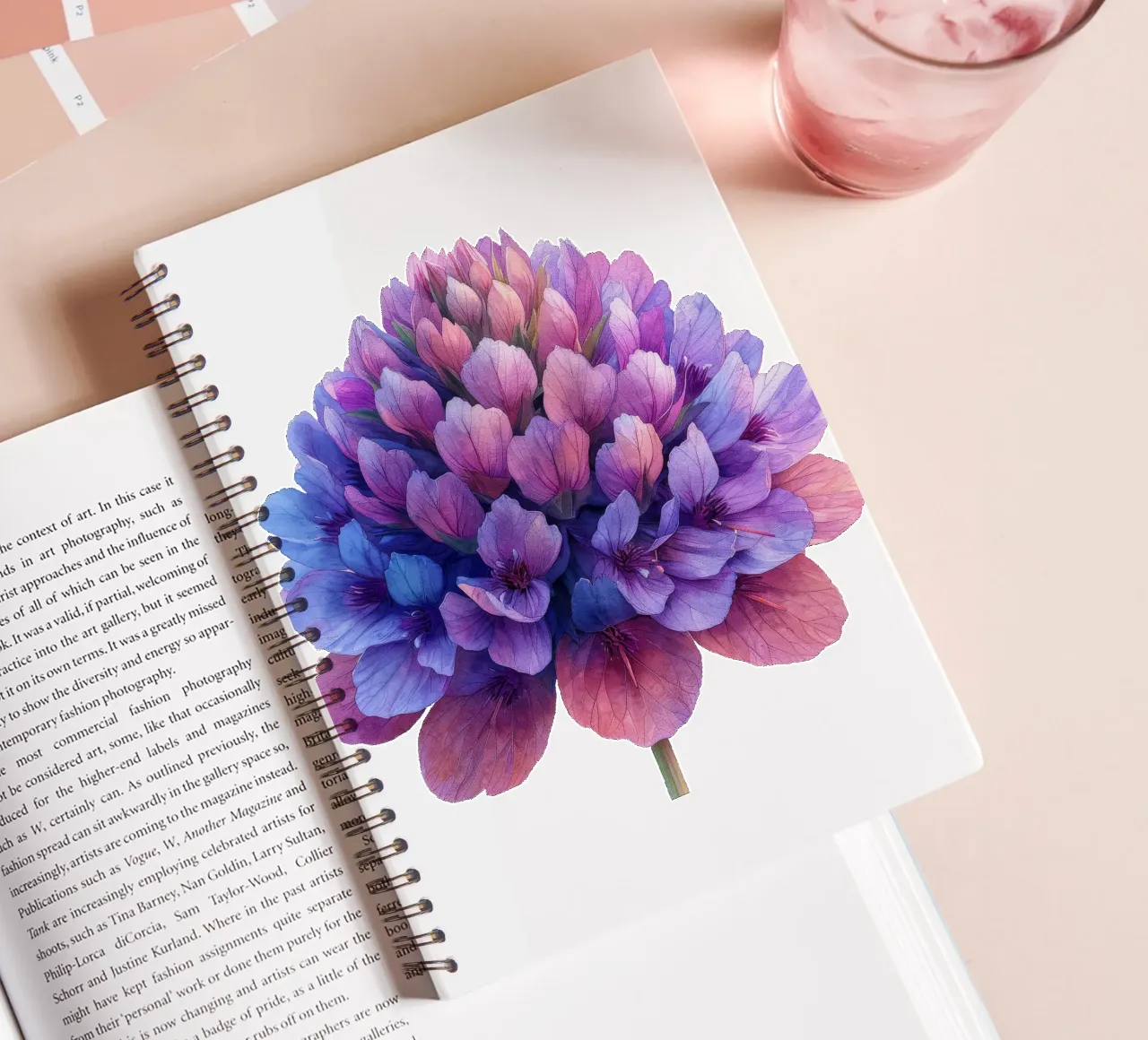 Globe Amaranth Flower 1 spiral notebook by Bold Blooms