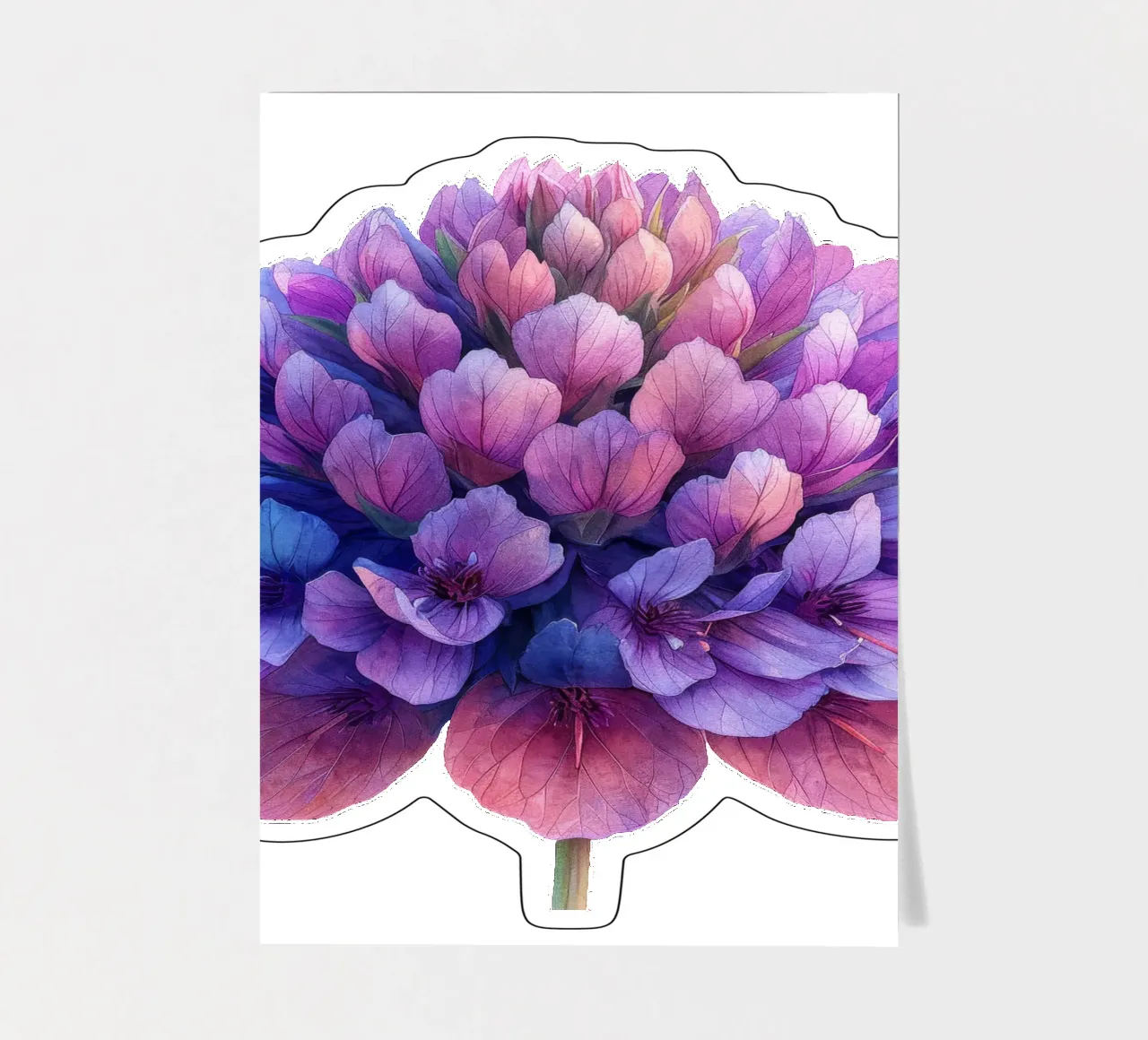 Kugel-Amaranth-Blüte 1 Stickerbogen von Bold Blooms