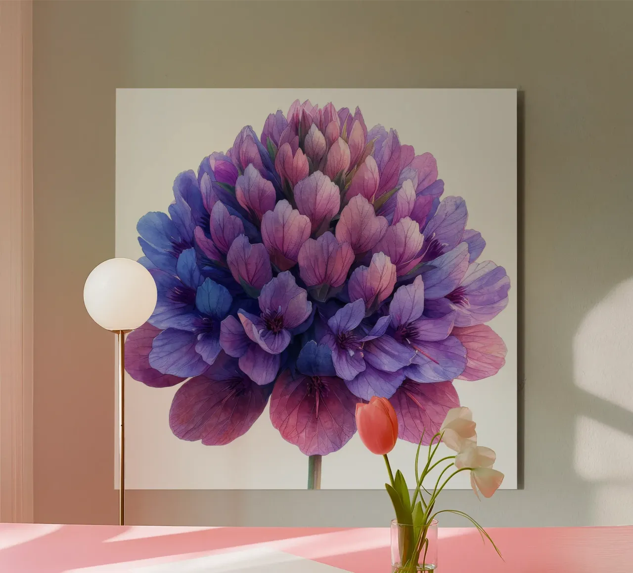 Fiore di amaranto 1 alluminio dibond da Bold Blooms