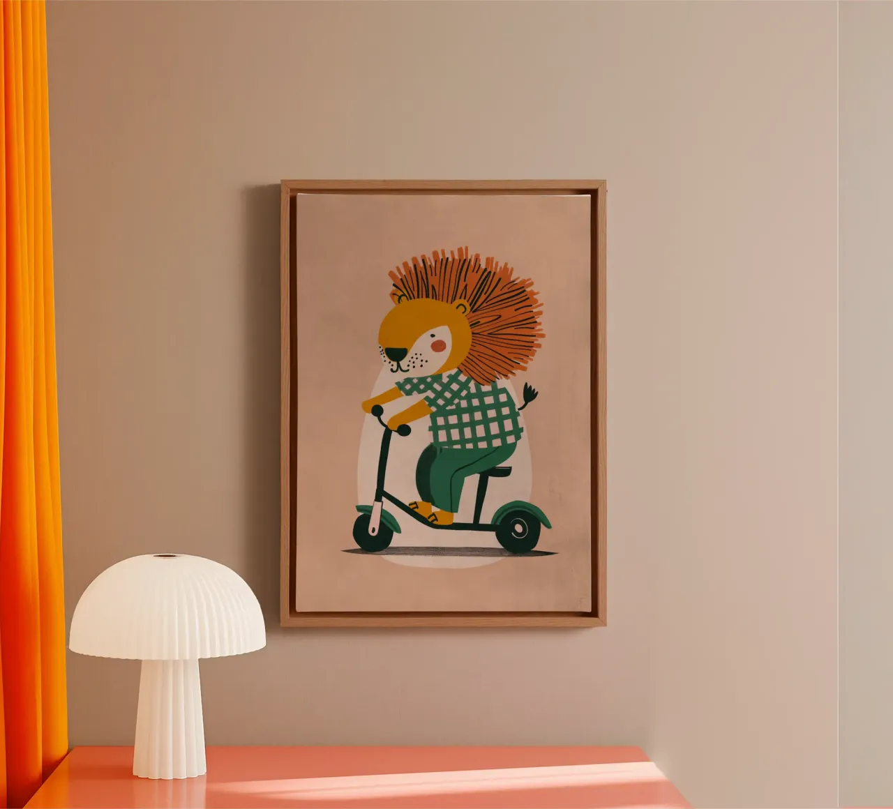 Boho Nursery 6 Porcupine tela con Cornice a cassetta da Boho Print Collection
