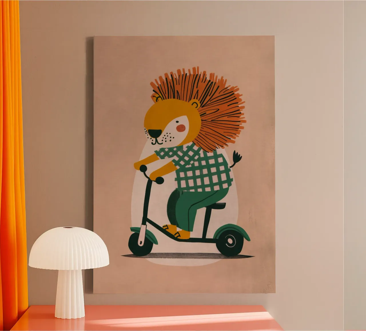 Boho Nursery 6 Porcupine tela con Cornice a cassetta da Boho Print Collection