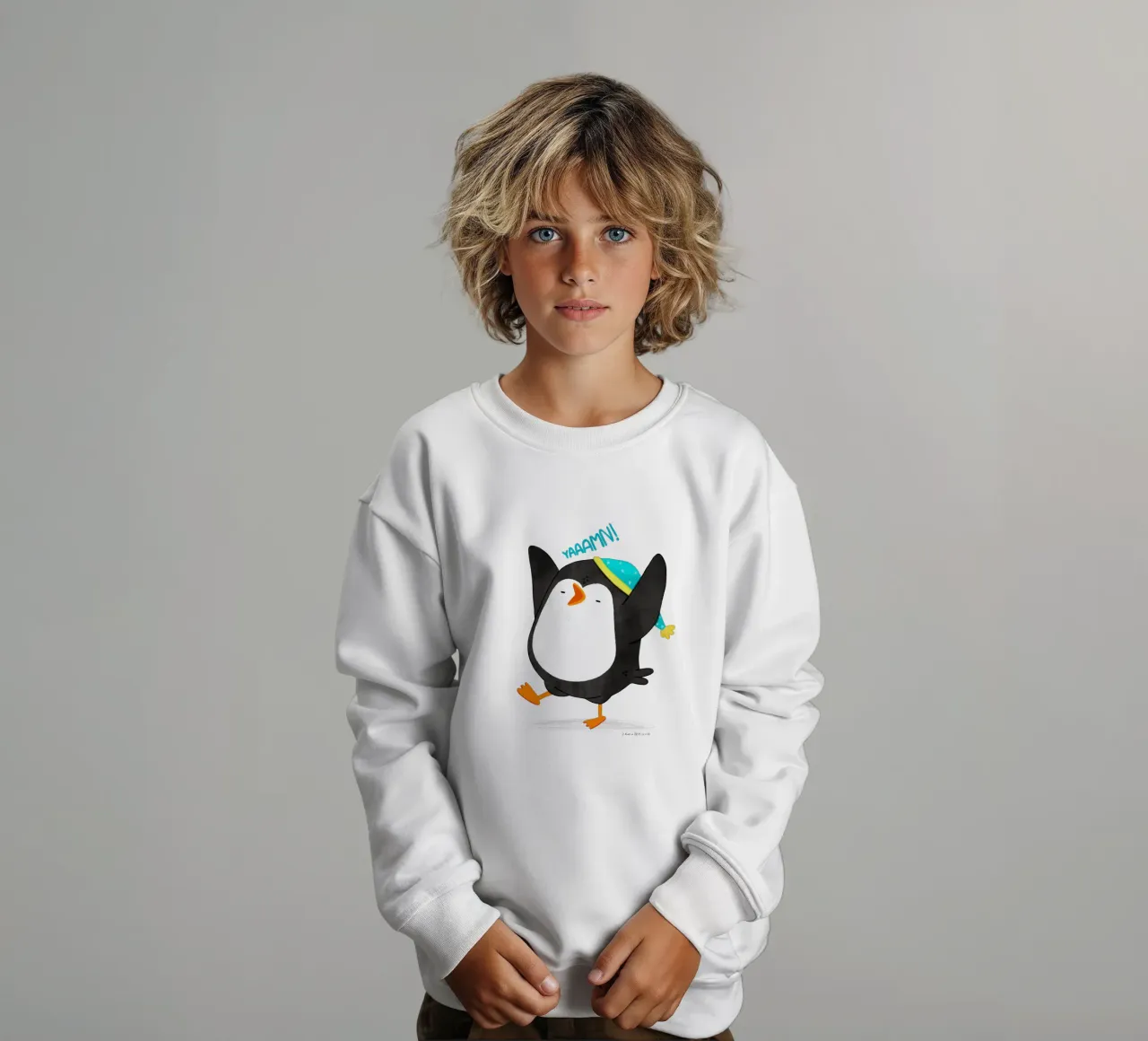 Pinguïn Geeuwen kinder sweatshirt van julianamotzko